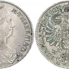 1780, Empress Maria Theresa. Silver Thaler Coin